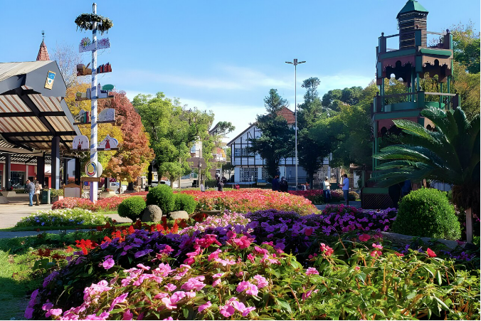 Praça das Flores em Nova Petrópolis